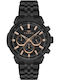 Ferro Men's Battery Chronograph Watch With Black Metal Bracelet
