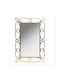 Wall Mirror with Gold Metallic Frame 90x60cm