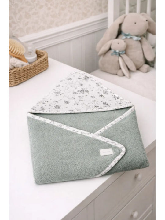 Baby Star Βρεφική Κάπα-Μπουρνούζι με Κουκούλα 75x75εκ.
