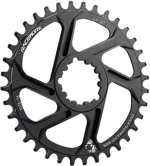 Racework 7075-t6 Sram Mountain Bike Μονή Πλάκα Στρογγυλό Γρανάζι Ποδηλάτου Προδιαγραφές 6mm 36t