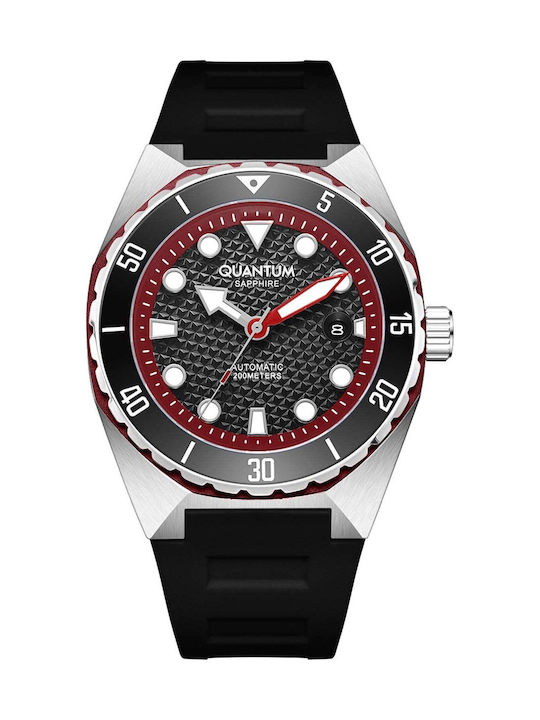 Quantum Men's Watch 43mm Automatic With Black Rubber Strap