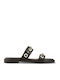 Damen Flache Sandalen Schwarz