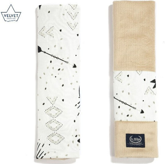 La Millou Bright Luna Velvet White Seat Belt Pillow