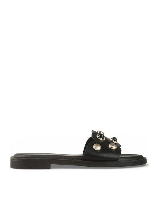 Damen Flache Sandalen Schwarz