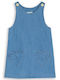 Girls Sleeveless Denim Blue Dress
