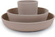 Filibabba Silicone Baby & Kids Feeding Set with Anti-Slip Gray Base 3 Pieces