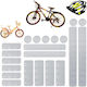 21 1 Solar Energy Stickers Reflective Honeycomb Electric Bicycle Warning Safety Strips White