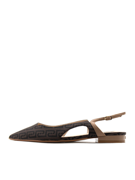 Liu Jo Pantofi Balerini Pentru Femei Slingback Cu Curea În Culoare Maro
