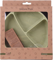 Amek Toys Toddler Silicone Food Plate Green