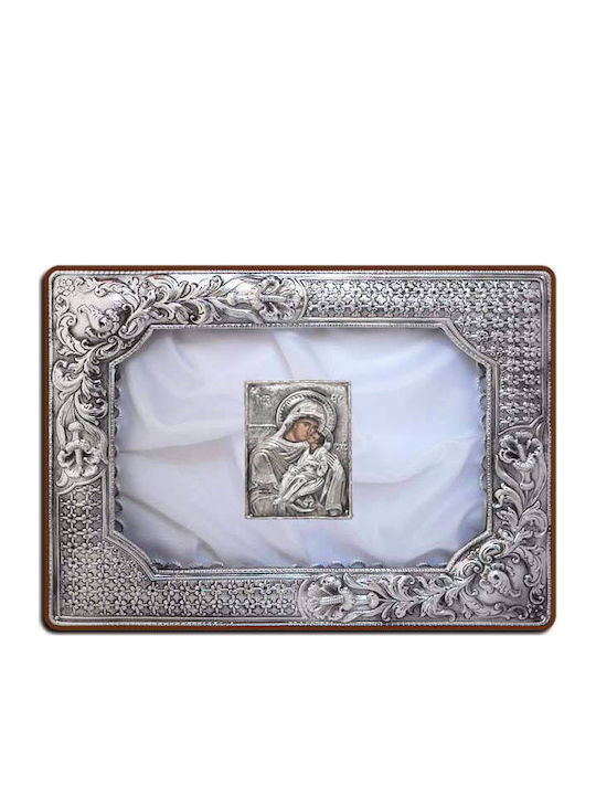SilverBrand.gr Hochzeitskronen-Hülle Rechteck Silber 23x29cm