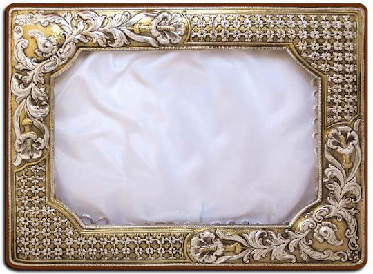 SilverBrand.gr Στεφανοθήκη Ορθογώνια Χρυσή 23x29εκ.