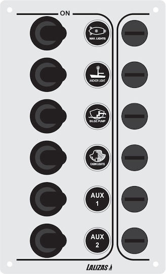 Control Panel Sp Economy Stainless Steel 2 On-Off 1 On-Off-Mon 2 On-Off-On 1 Mon-Off-Mon