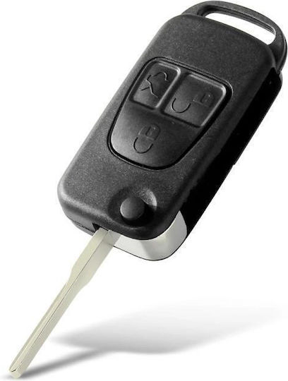 Autoschlüsselhüllen mit Schlüsselblatt mit 3 Schaltflächen für Mercedes Benz