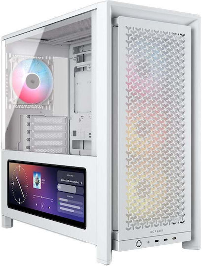 Adata Frame 4000D Gaming Midi Tower Computer Case with Side Window White