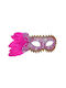 Venetian Spitze Augenmaske Mit Flügeln 34x9cm Rosa