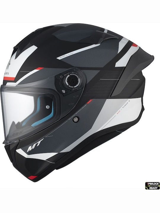 MT Targo S Kay B2 Matt Grau Motorradhelm Volles Gesicht ECE 22.06 Gewicht 1500gr