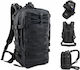 Jetbags Rz056 Tactical Backpack 35l Molle Στρατιωτικό Σακίδιο Πλάτης Outdoor Πεζοπορίας Camping Edc Μαύρο