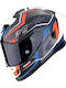 Scorpion Exo-R1 Evo II Schwarz/Rot/Blau Motorradhelm Vollgesicht ECE 22.06