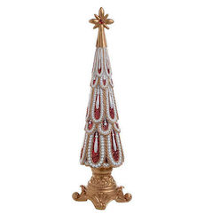 Inart Weihnachtsbaum Rotes Gold Keramik 38cm