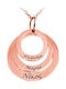 Personal Jewel Colier Nume Din Argint Placat Cu Aur Roz