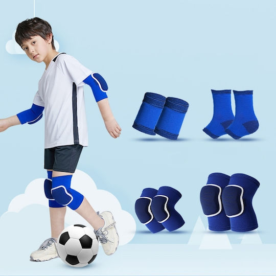 Burete Copii Echipament De Protecție Fotbal Echipament De Exterior Sporturi Albastru 8 1 S