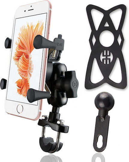 Road AR-A3 Motorcycle Cellphone Mount with Adjustable Arm 3.5-6 Inches for Steering Wheel
