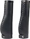 1 Pair Non-Slip Leather Bicycle Handlebar Grips Protective Mountain Bike Handlebar Vintage Black