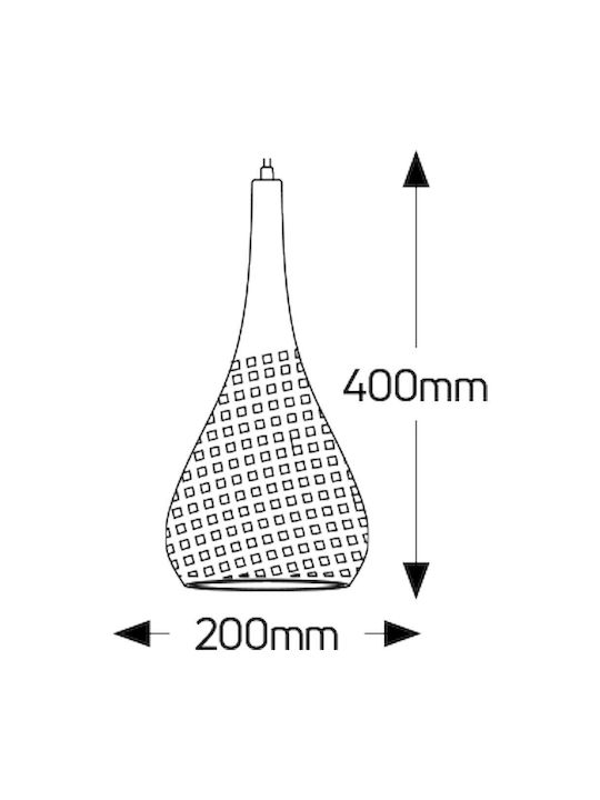Geyer Iron Pendul Suspendat Negru Pentru 32 Becuri E27 200x400cm