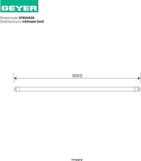 Geyer Leuchtstofflampe T8 Uv-a Bl365 30w