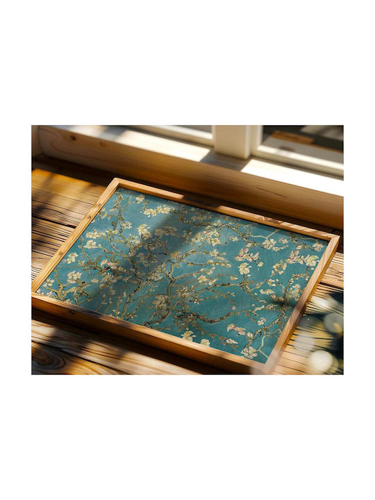 Poster Van Gogh Almond Blossom Art104 50cm X 70cm Κορνίζα Φυσικό Ξύλου Μπεζ