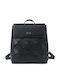 Women's Backpack Bag Made of Synthetic Leather Black