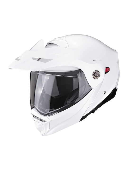 Scorpion ADX-2 Pearl White Κράνος Μηχανής On-Off ECE 22.06 με Pinlock και Sunvisor