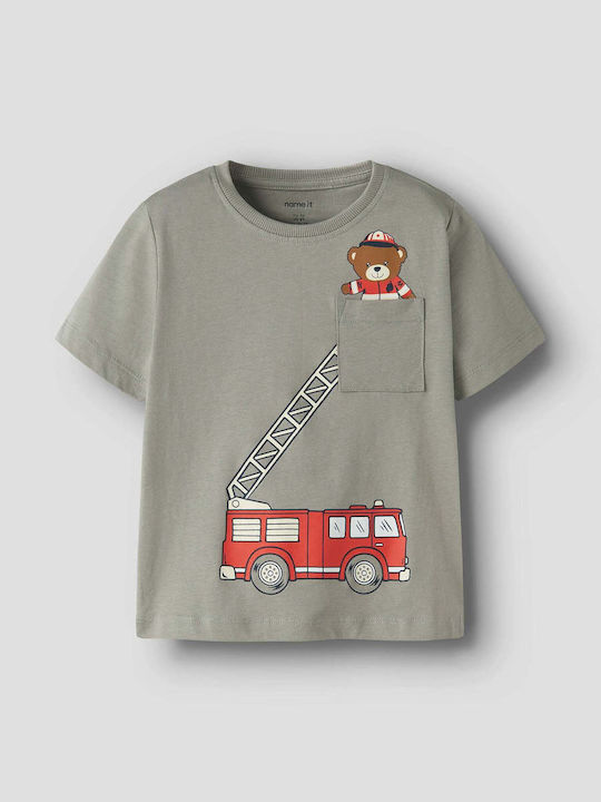Name It Kinderoberteil Kurzärmelig Khaki Offen