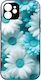 Blumen Hellblau Handyhülle für Motorola Moto G15 4G