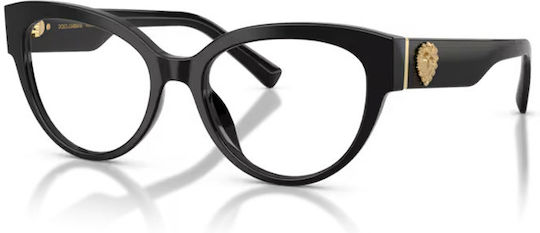 Dolce & Gabbana Brillengestelle Mit Rezept Schwarz DG3440 501