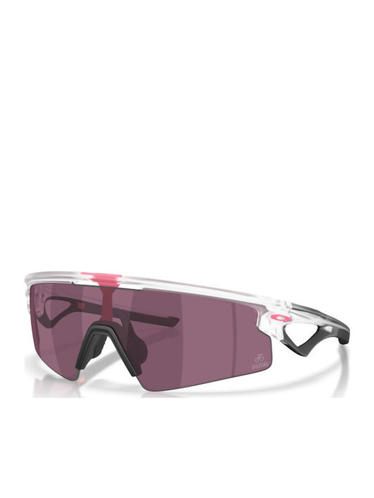 Oakley Sphaera Strike Unisex Sunglasses with Transparent Horn-Rimmed Frame and Transparent Lens