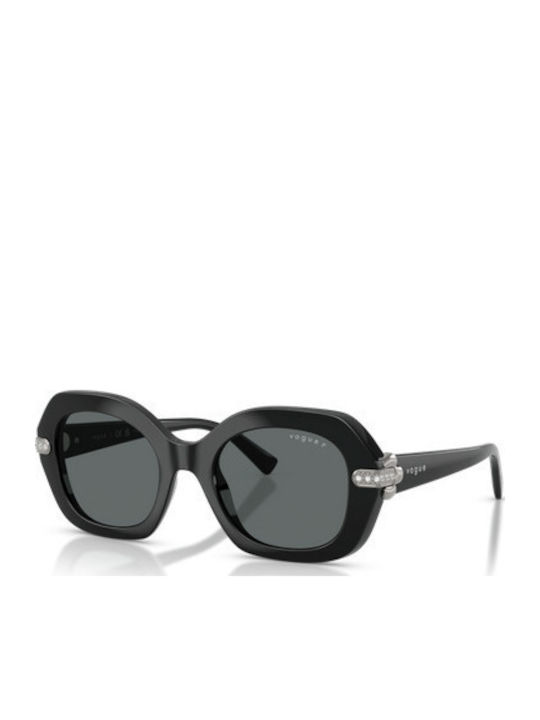 Vogue Unisex Sunglasses with Black Horn-Rimmed ...
