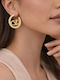 Eluna Gold Plated Hoop Earrings with Stones
