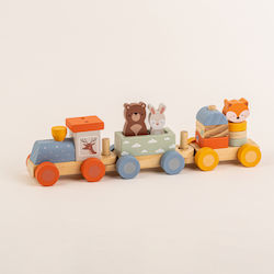 Wooden Stacking Train Animals – Fox Bunny & Bear