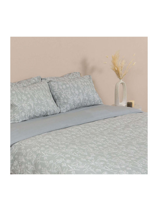 White Fabric Baumwolle Bettbezug Einzel 170x250...