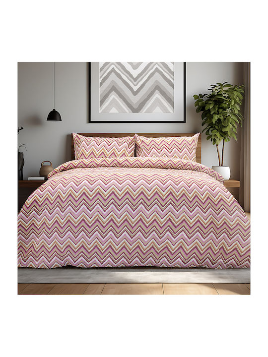 Lino Home Duvet Cover Set Double with 2 Pillowc...