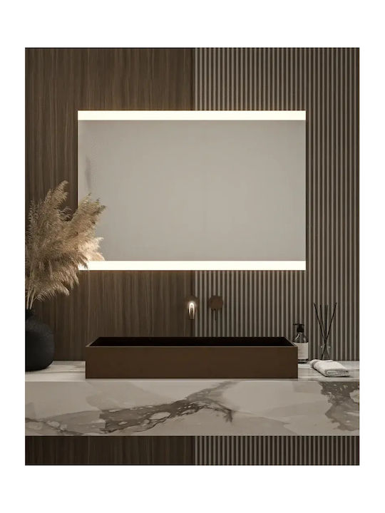 Квадратно Огледало За Баня LED 60x80см