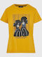 Γυναικείο T-shirt Μουσταρδί