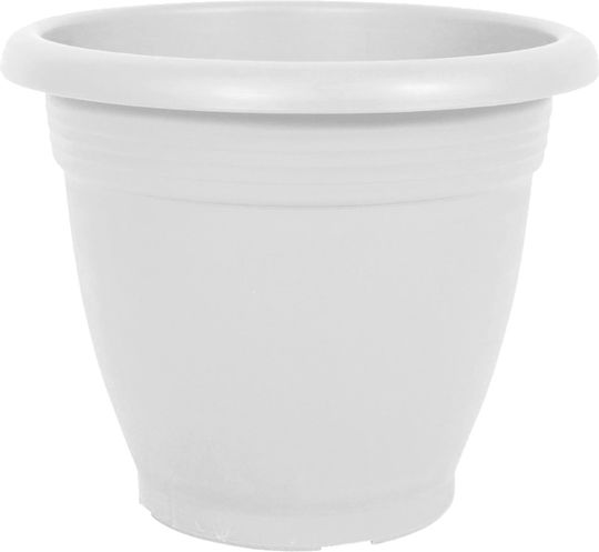 Sic Plast Νο Γλάστρα Πλαστική Λευκή 25x25x20εκ.