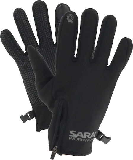 Sara Workwear Γάντια Εργασίας Μαύρα