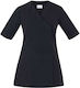 Giblor's Kochjacke Weiblich Schwarz mit 3/4 Ärmel