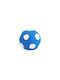 Ideaplus Pet Dog Toy Ball made of Rubber with Sound 9cm Blue 1 Piece