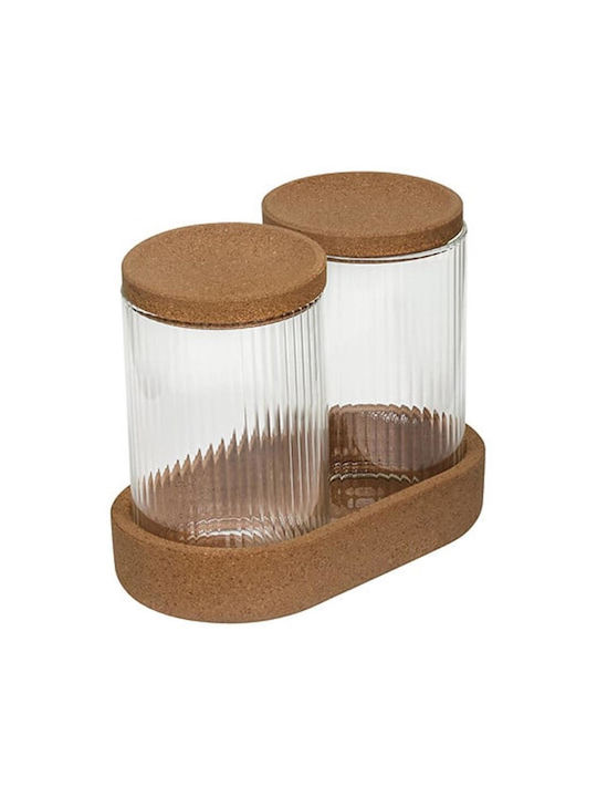 Atmosphera General Use Vase with Lid and Stand 13.6x9.6x17.6cm