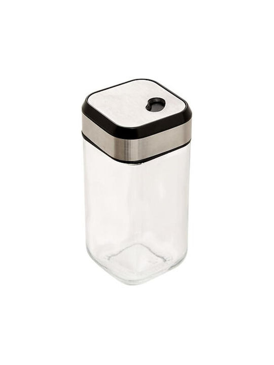 Atmosphera General Use Vase with Lid Glass Transparent 4.7x4.7x9.8cm 1 Pieces