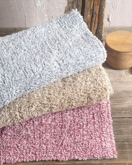 Rythmos Cotton Bath Mat 120-200-164 Ecru-Beige 60x90cm